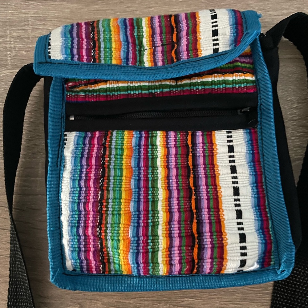Colorful crossbody bag.